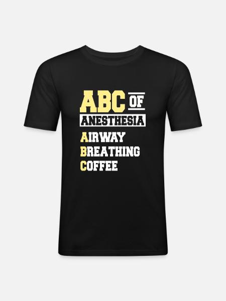 ABC Of Anesthesia - Men's Slim Fit T-Shirt - black