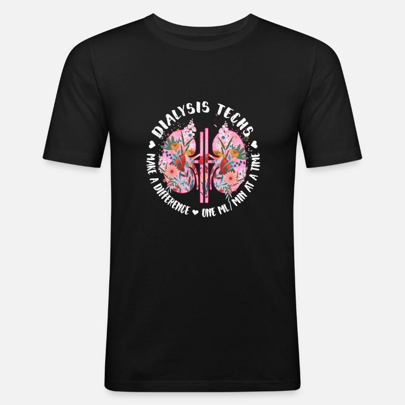 Dialysetechniker Dialysetechnik Dialyse-Techniker - Männer Slim Fit T-Shirt - Schwarz