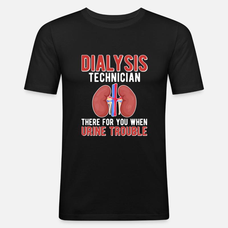 Dialysetechniker Dialysetechnik Techniker Dialyse - Männer Slim Fit T-Shirt - Schwarz