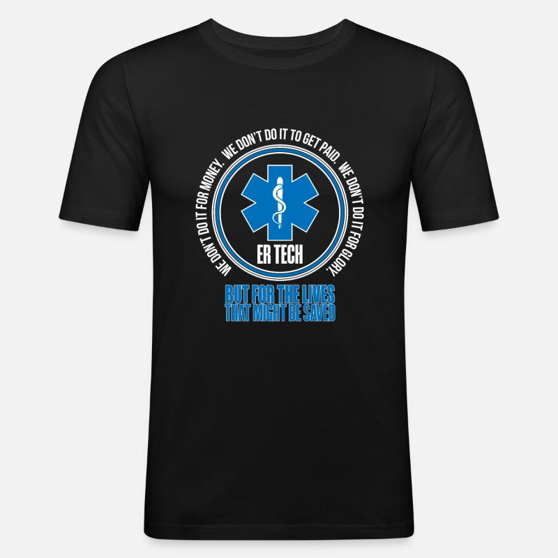 Medizinisch Technischer Assistent Notaufnahme - Männer Slim Fit T-Shirt - Schwarz
