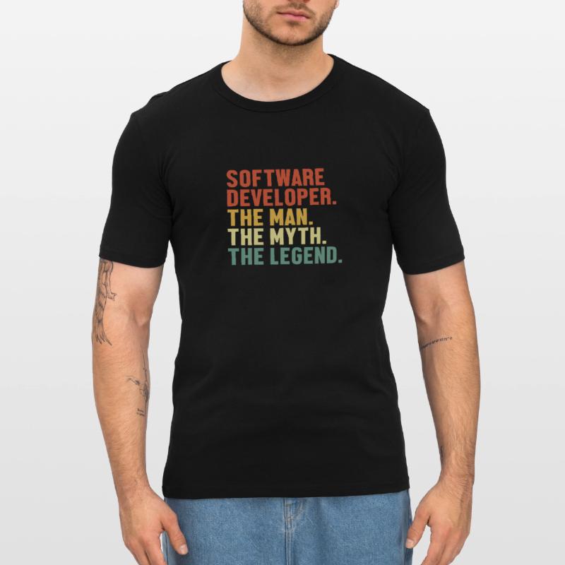 Software Developer Man Myth Legend Developer Männer Slim Fit T-Shirt