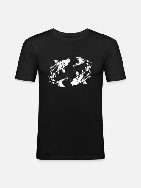 Koi Fish Carp - Men's Slim Fit T-Shirt - black