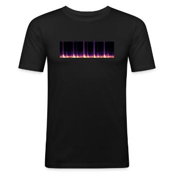 Heart Beat 2 - Men's Slim Fit T-Shirt - black - Front - Nik (191cm)