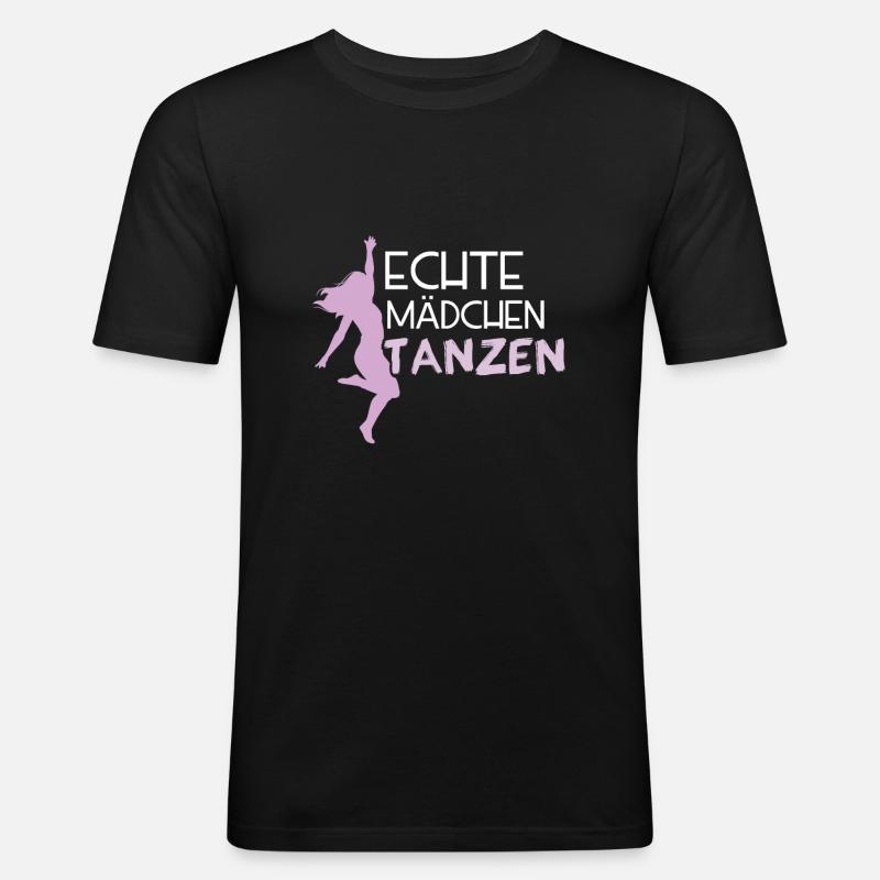 Mädchen Tanzen - Männer Slim Fit T-Shirt - Schwarz