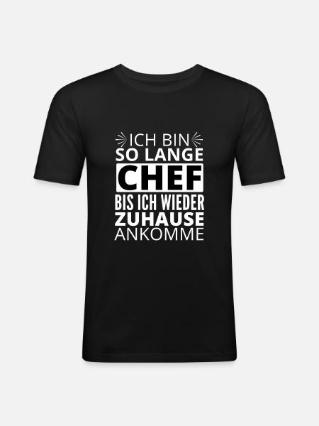 Chef - Männer Slim Fit T-Shirt - Schwarz
