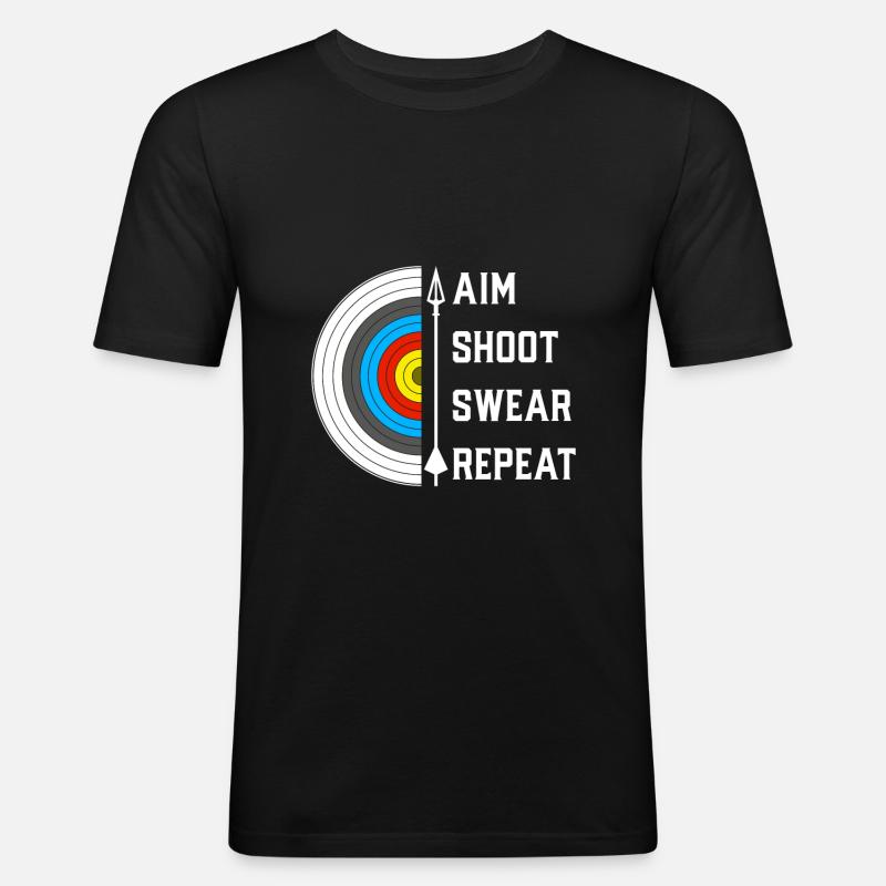 Geschenk zum Bogenschießen - Männer Slim Fit T-Shirt - Schwarz