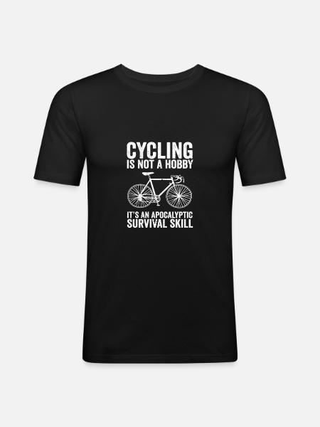 Lustige Radfahrer-Geschenkidee - Männer Slim Fit T-Shirt - Schwarz