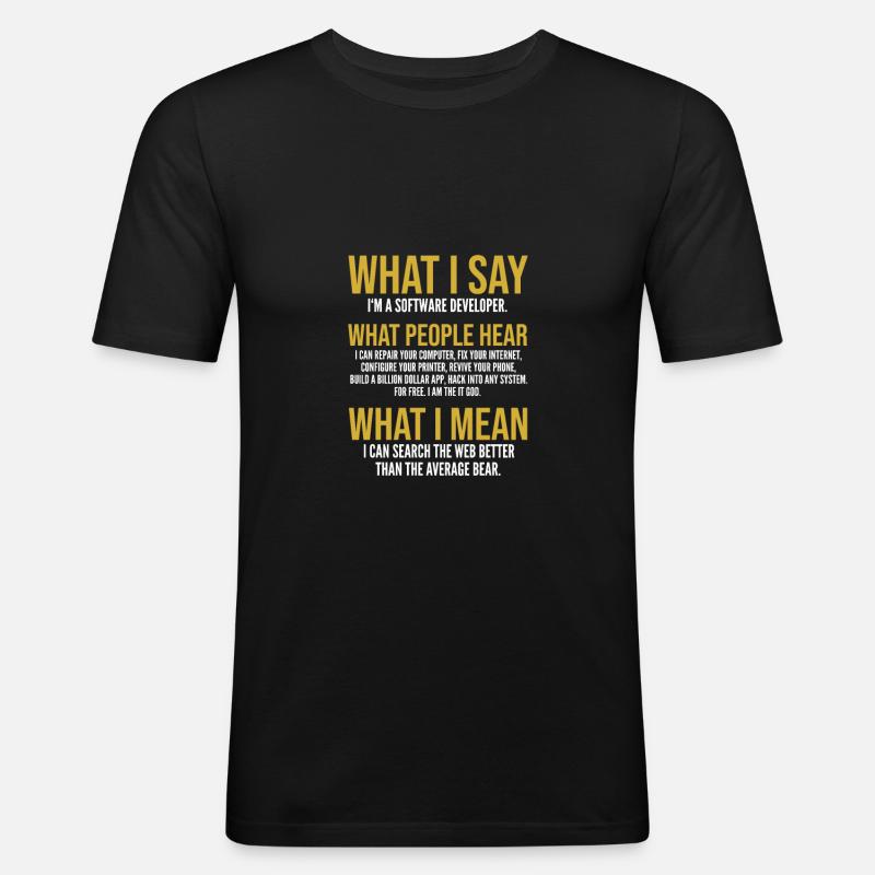 Software-Entwickler - Männer Slim Fit T-Shirt - Schwarz