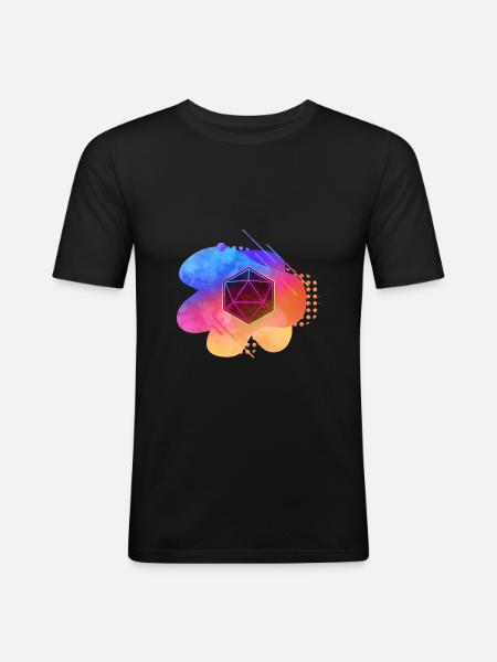 Geschenkidee für Stift und Papier - Männer Slim Fit T-Shirt - Schwarz