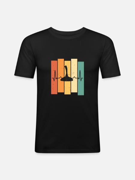 Curler Funny Gift - Men's Slim Fit T-Shirt - black