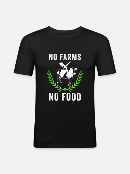 Lustiges Geschenk vom Bauern - Männer Slim Fit T-Shirt - Schwarz