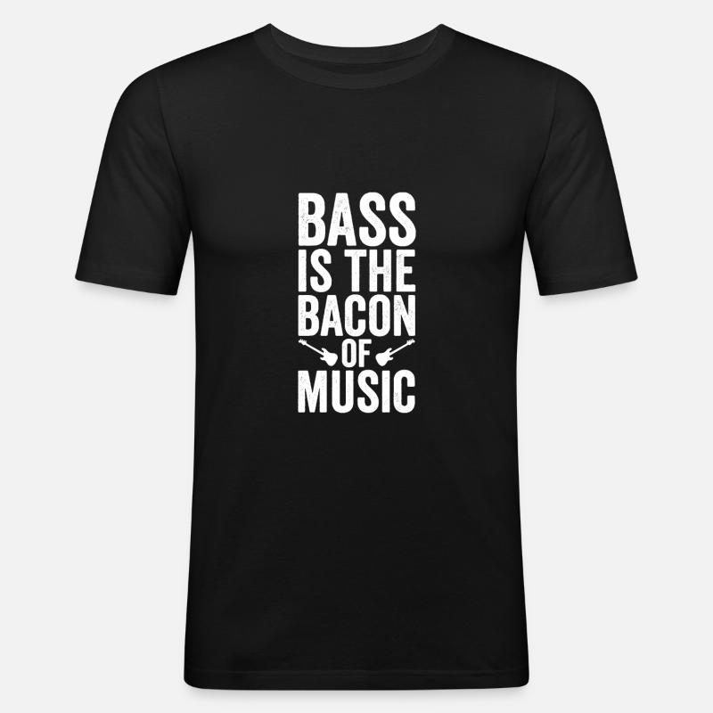 Bassist Geschenkidee - Männer Slim Fit T-Shirt - Schwarz