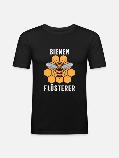 Bienenflüsterer - Männer Slim Fit T-Shirt - Schwarz