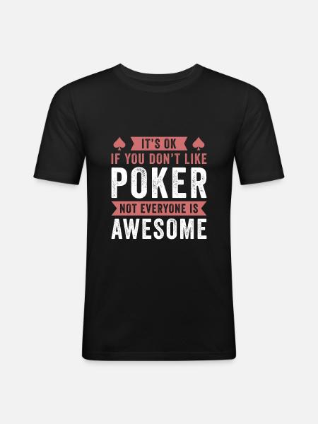 Conception de poker drôle - T-shirt près du corps Homme - noir