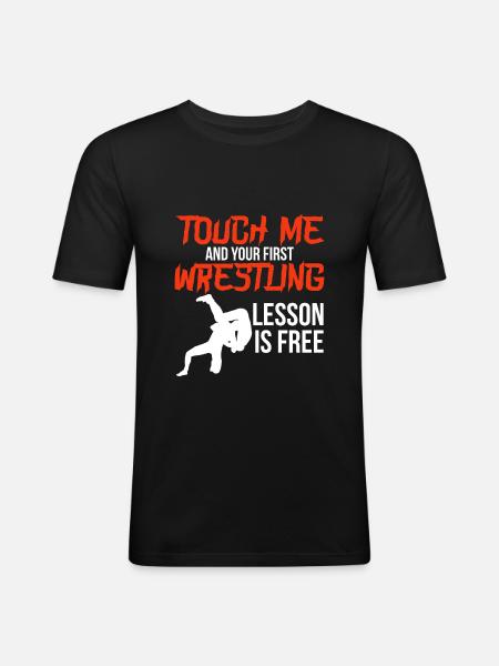 Gift idea for wrestlers - Men's Slim Fit T-Shirt - black