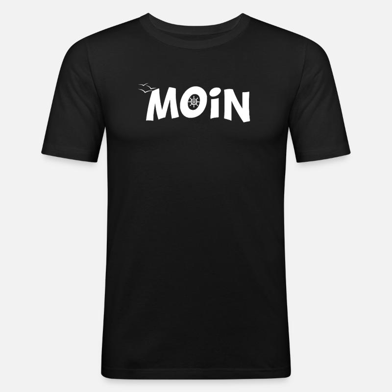 moin - Männer Slim Fit T-Shirt - Schwarz