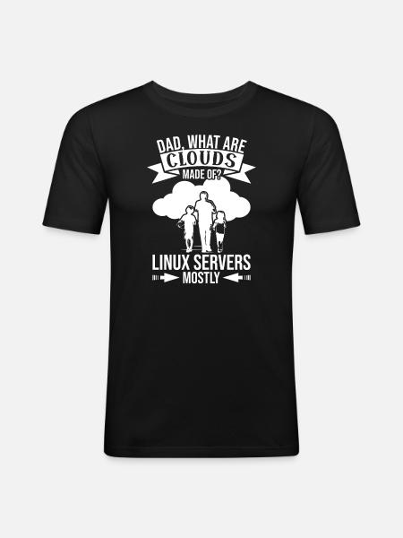Cloud Computing Informatik Tech - Männer Slim Fit T-Shirt - Schwarz