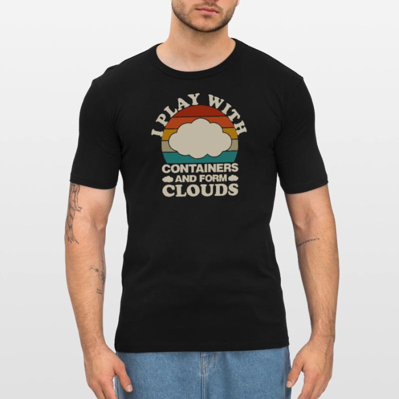 Cloud Computing Informatik Tech Männer Slim Fit T-Shirt