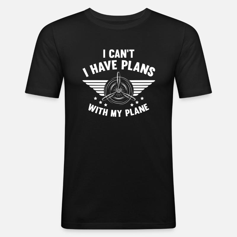 Airline Pilot Flugzeugpilot Fluggesellschaft - Männer Slim Fit T-Shirt - Schwarz