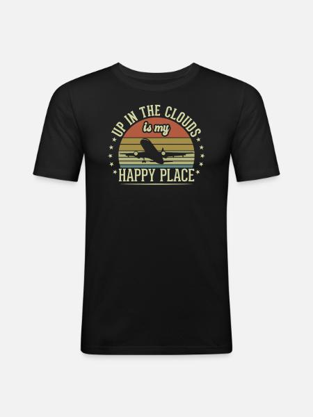 Professional Pilot Flight License Pilot - Men's Slim Fit T-Shirt - black