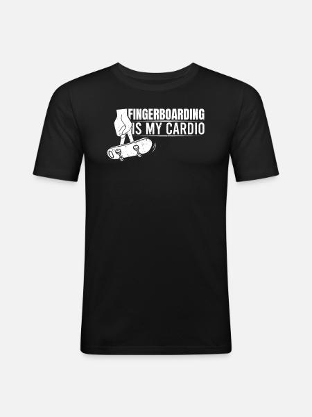 Fingerboard Finger Skateboarding Fingerboarding - Men's Slim Fit T-Shirt - black