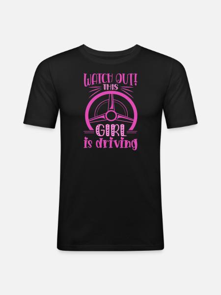 Driving licence test Driving test - Men's Slim Fit T-Shirt - black