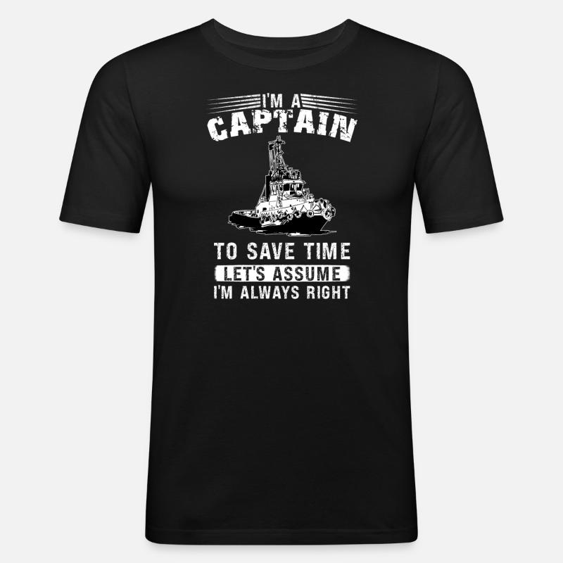 Schlepper Schleppboot Tug Life - Männer Slim Fit T-Shirt - Schwarz