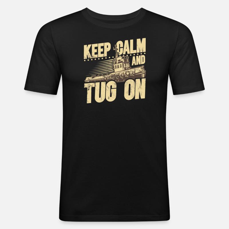 Schlepper Schleppboot Tug Life - Men's Slim Fit T-Shirt - black