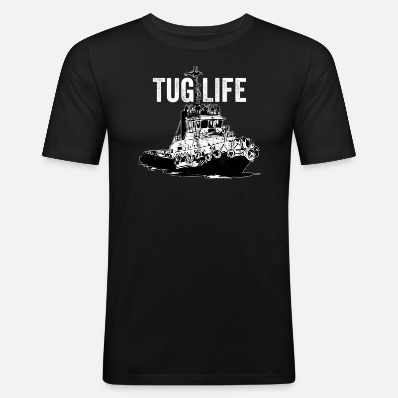 Schlepper Schleppboot Tug Life - Men's Slim Fit T-Shirt - black