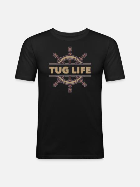 Schlepper Schleppboot Tug Life - Men's Slim Fit T-Shirt - black