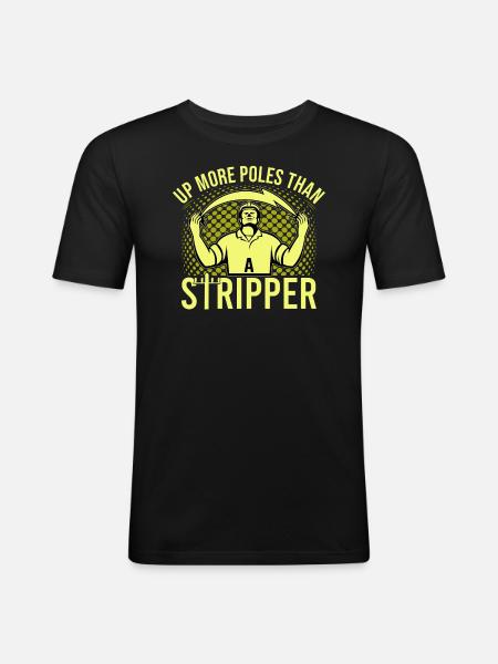 Power Lineman Power Line Electrician - Men's Slim Fit T-Shirt - black