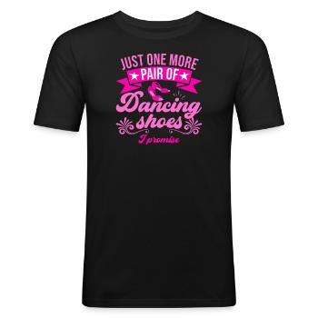 Tanzen Spruch Ballsaal Paartanz Tanz Tanzfläche - Männer Slim Fit T-Shirt - Schwarz - Vorne - Nik (191cm)