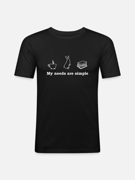 Bunnies rabbits easter - Men's Slim Fit T-Shirt - black