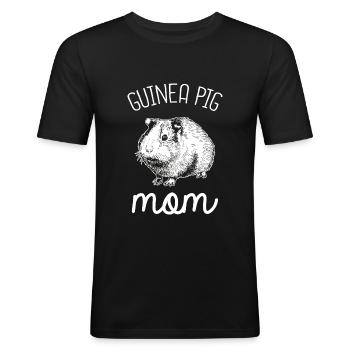 Guinea pigs rosette guinea pigs - Men's Slim Fit T-Shirt - black - Front - Nik (191cm)