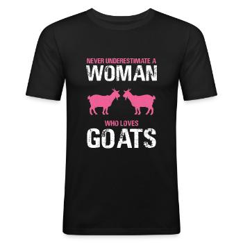Goat goat - Men's Slim Fit T-Shirt - black - Front - Nik (191cm)