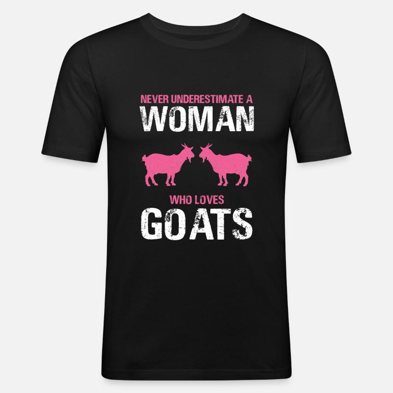 Ziege Geiss - Männer Slim Fit T-Shirt - Schwarz