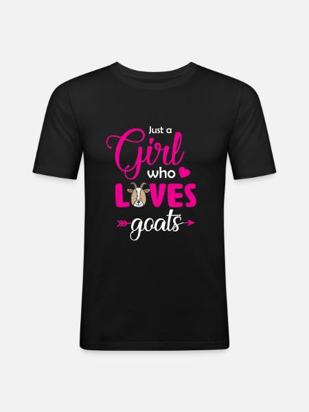 Chèvre - T-shirt près du corps Homme - noir