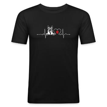 German Shepherd - Men's Slim Fit T-Shirt - black - Front - Nik (191cm)