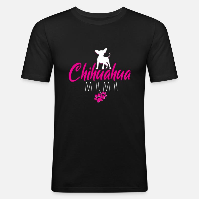 Chihuahua - Männer Slim Fit T-Shirt - Schwarz