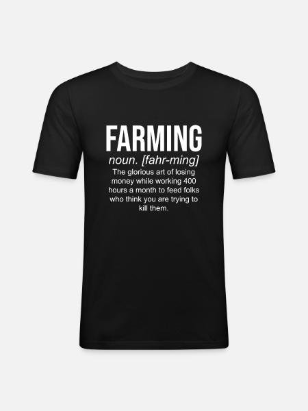 Farmer Farmer - Men's Slim Fit T-Shirt - black