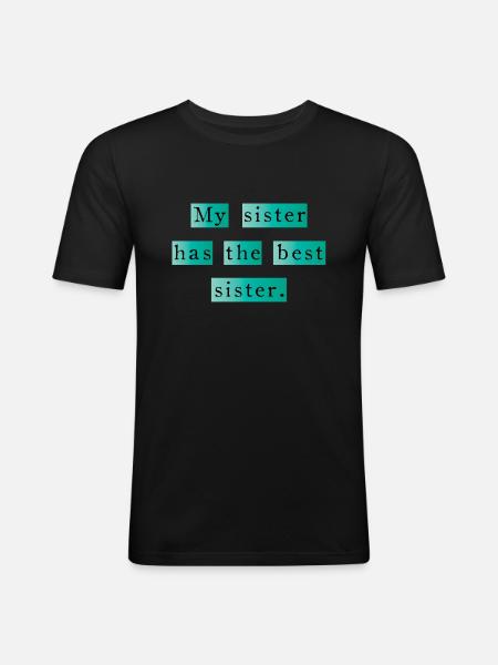 Sœurs - T-shirt près du corps Homme - noir