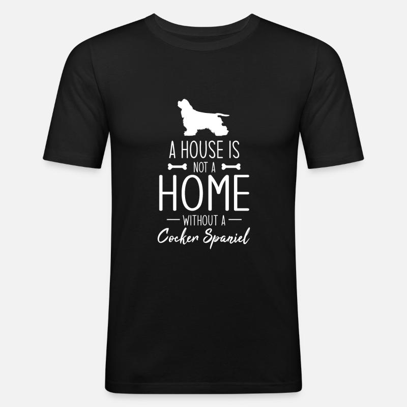 Cocker Spaniel - Männer Slim Fit T-Shirt - Schwarz