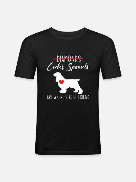 Cocker Spaniel - Men's Slim Fit T-Shirt - black