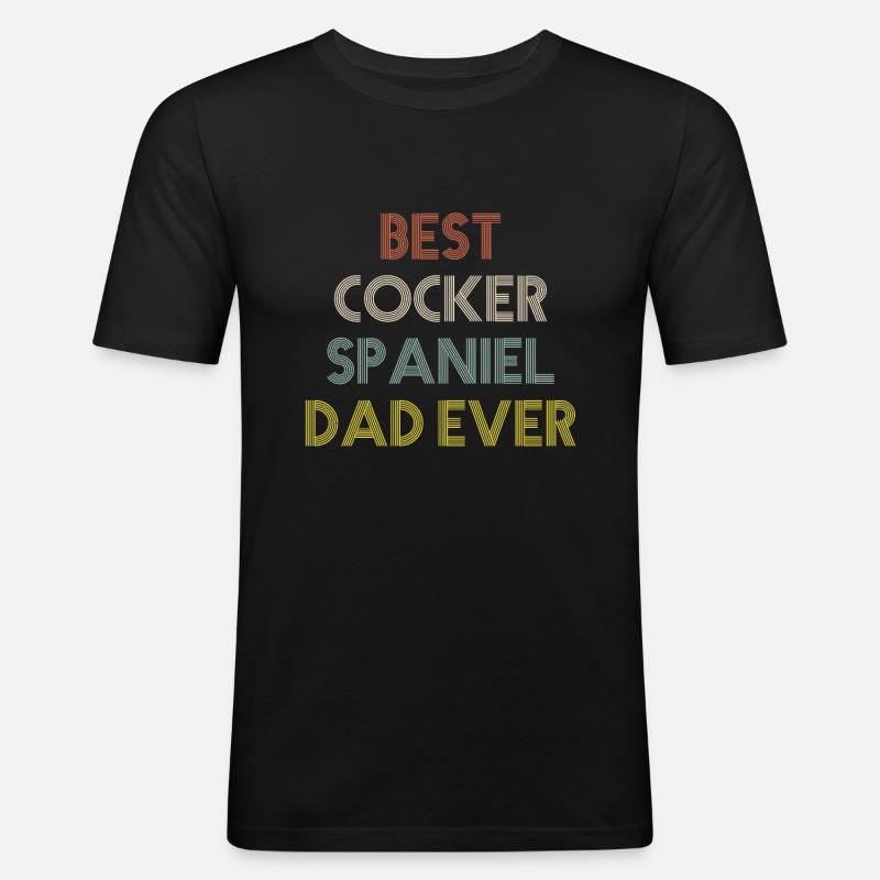 Cocker Spaniel - Männer Slim Fit T-Shirt - Schwarz