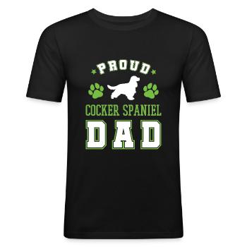 Cocker Spaniel - Männer Slim Fit T-Shirt - Schwarz - Vorne - Nik (191cm)