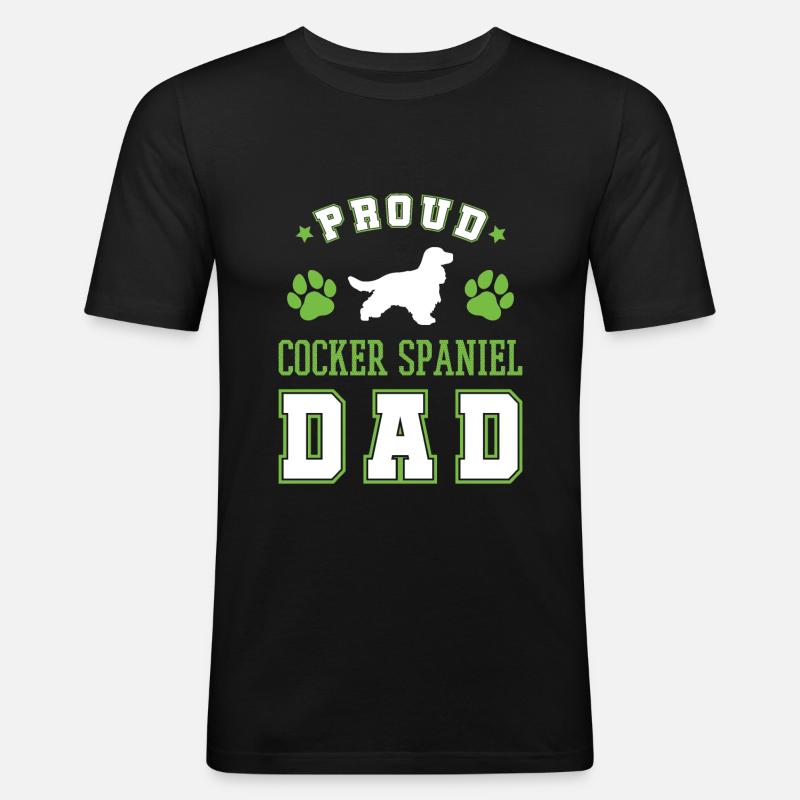 Cocker Spaniel - Männer Slim Fit T-Shirt - Schwarz