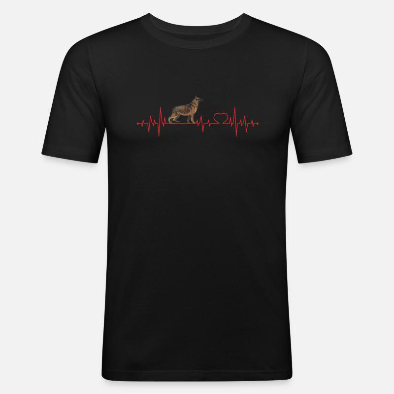 Deutscher Schäferhund - Männer Slim Fit T-Shirt - Schwarz