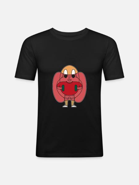 Bubble Ball Player Egg - Men's Slim Fit T-Shirt - black