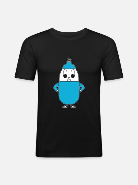 Helium bottle egg - Men's Slim Fit T-Shirt - black