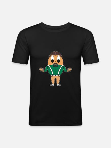 Italian egg - Men's Slim Fit T-Shirt - black